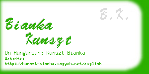 bianka kunszt business card